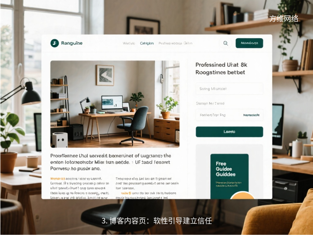 3. 博客內(nèi)容頁:軟性引導(dǎo)建立信任
