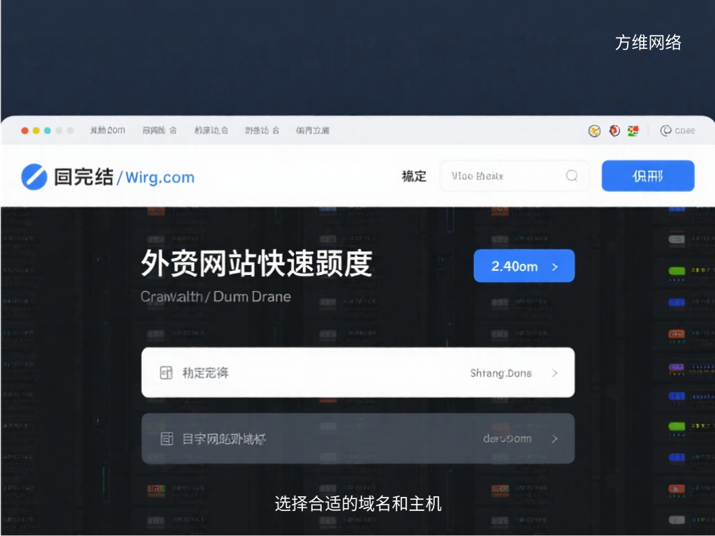 選擇合適的域名和主機